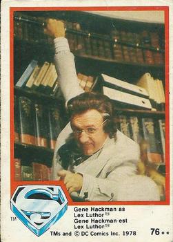1978 O-Pee-Chee Superman: The Movie #76 Gene Hackman As Lex Luthor Front
