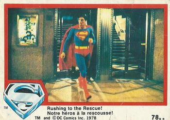 1978 O-Pee-Chee Superman: The Movie #78 Rushing to The Rescue! Front