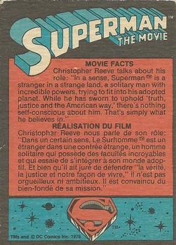 1978 O-Pee-Chee Superman: The Movie #80 Sunset in Smallville Back