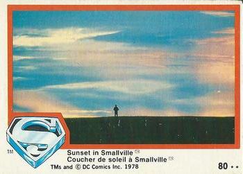 1978 O-Pee-Chee Superman: The Movie #80 Sunset in Smallville Front