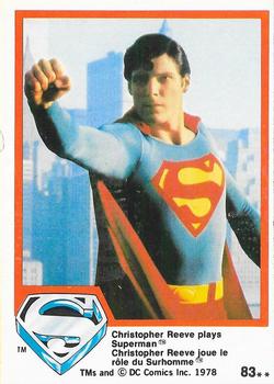 1978 O-Pee-Chee Superman: The Movie #83 Christopher Reeve Plays Superman Front