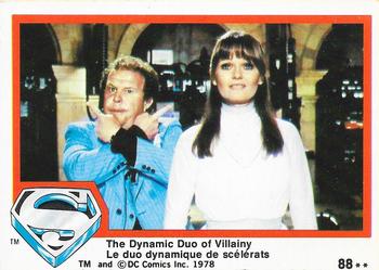 1978 O-Pee-Chee Superman: The Movie #88 The Dynamic Duo of Villainy Front
