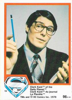 1978 O-Pee-Chee Superman: The Movie #96 Clark Kent of the Daily Planet Front