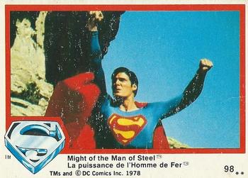 1978 O-Pee-Chee Superman: The Movie #98 Might Of The Man Of Steel Front