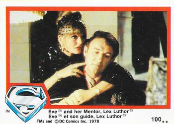 1978 O-Pee-Chee Superman: The Movie #100 Eve and her Mentor, Lex Luthor Front