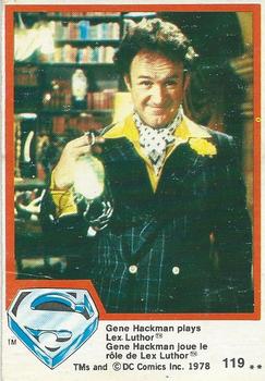 1978 O-Pee-Chee Superman: The Movie #119 Gene Hackman Plays Lex Luthor Front