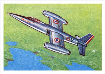 1958 Cardmaster Jet Aircraft of the World #63 Soud Est Trident III Front