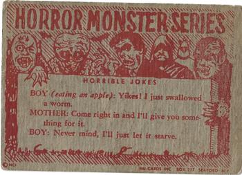 1961 Nu-Cards Horror Monster #12 Two-Headed Roc/Sinbad The Sailor Back