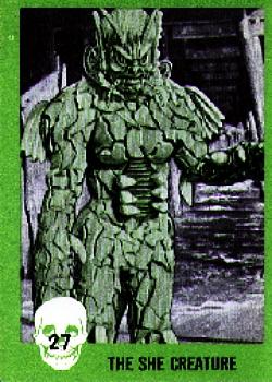 1961 Nu-Cards Horror Monster #27 The She Creature Front
