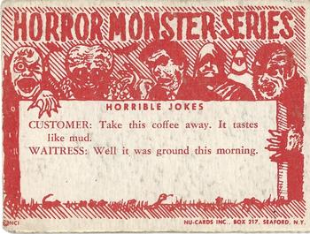 1961 Nu-Cards Horror Monster #42 The Incredible Shrinking Man Back
