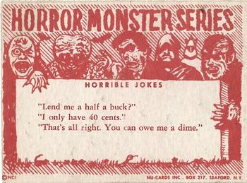 1961 Nu-Cards Horror Monster #50 The Wolf Man Back