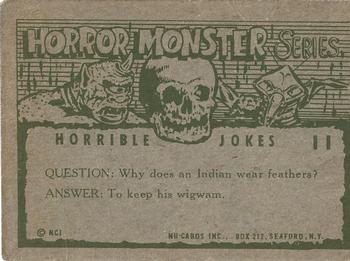 1961 Nu-Cards Horror Monster #93 Arent You Glad You Used Dile Soap? Back
