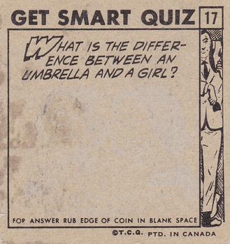 1966 O-Pee-Chee Get Smart #17 We See Eye To Eye On Everything Back