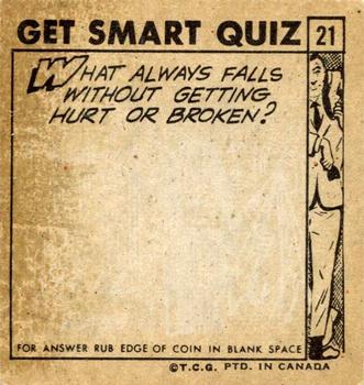 1966 O-Pee-Chee Get Smart #21 Don Adams & Barbara Feldon Back