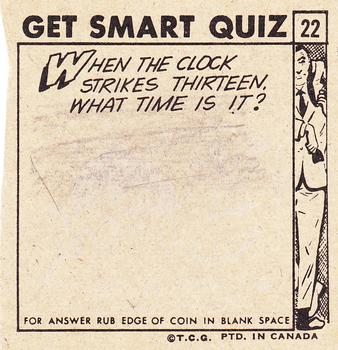 1966 O-Pee-Chee Get Smart #22 Two Heads Are Better Than One? Back