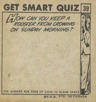 1966 O-Pee-Chee Get Smart #39 Just In Time To Be Too Late Back