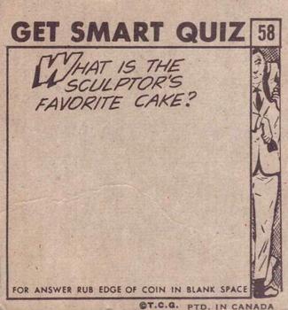 1966 O-Pee-Chee Get Smart #58 This Beats Working Back