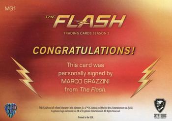 2017 Cryptozoic The Flash Season 2 - Autographs #MG1 Marco Grazzini Back