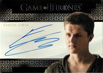 2017 Rittenhouse Game of Thrones Valyrian Steel - Autographs Valyrian #NNO Eugene Simon Front