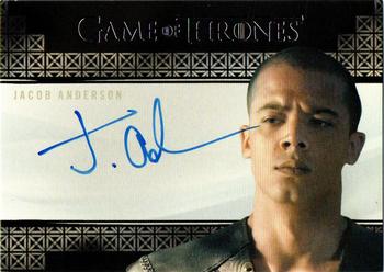 2017 Rittenhouse Game of Thrones Valyrian Steel - Autographs Valyrian #NNO Jacob Anderson Front