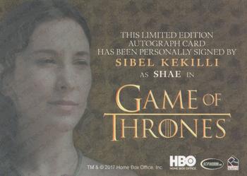 2017 Rittenhouse Game of Thrones Valyrian Steel - Autographs Gold #NNO Sibel Kekilli Back