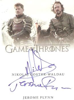 2017 Rittenhouse Game of Thrones Valyrian Steel - Dual Autographs #NNO Nikolaj Coster-Waldau  / Jerome Flynn Front