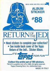 1983 Topps Star Wars: Return of the Jedi Album Stickers #88 Guards fight Luke Back