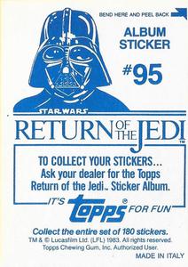 1983 Topps Star Wars: Return of the Jedi Album Stickers #95 Slave Leia attacks Jabba Back