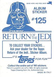 1983 Topps Star Wars: Return of the Jedi Album Stickers #125 Ewok chieftan Back