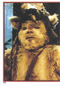 1983 Topps Star Wars: Return of the Jedi Album Stickers #125 Ewok chieftan Front