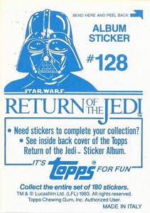 1983 Topps Star Wars: Return of the Jedi Album Stickers #128 Wicket Back