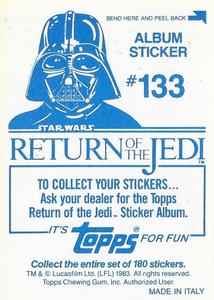 1983 Topps Star Wars: Return of the Jedi Album Stickers #133 Baby Ewok Back