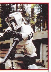 1983 Topps Star Wars: Return of the Jedi Album Stickers #143 Stormtrooper on speeder Front