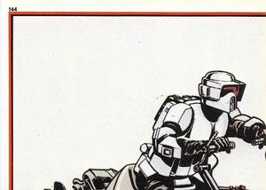 1983 Topps Star Wars: Return of the Jedi Album Stickers #144 Trooper on speeder art Front
