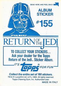 1983 Topps Star Wars: Return of the Jedi Album Stickers #155 Stormtroopers advance Back