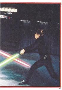 1983 Topps Star Wars: Return of the Jedi Album Stickers #161 Darth and Luke saber fight Front
