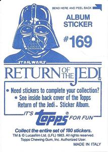 1983 Topps Star Wars: Return of the Jedi Album Stickers #169 Larger ship Back