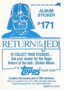 1983 Topps Star Wars: Return of the Jedi Album Stickers #171 Millenium Falcon Back