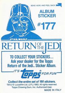 1983 Topps Star Wars: Return of the Jedi Album Stickers #177 Victory celebration Back