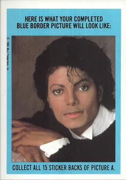 1984 Topps Michael Jackson - Stickers #1 Michael Jackson Back