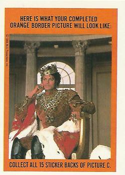 1984 Topps Michael Jackson - Stickers #34 Michael Jackson Back