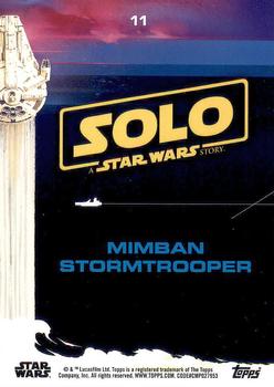 2018 Topps Solo: A Star Wars Story #11 Mimban Stormtrooper Back