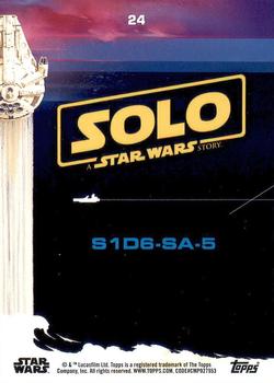 2018 Topps Solo: A Star Wars Story #24 S1D6-SA-5 Back