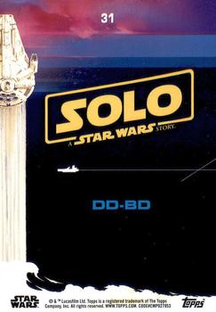 2018 Topps Solo: A Star Wars Story #31 DD-BD Back