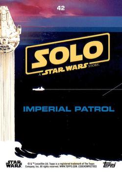 2018 Topps Solo: A Star Wars Story #42 Imperial Patrol Back