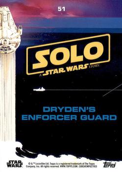 2018 Topps Solo: A Star Wars Story #51 Dryden's Enforcer Guard Back