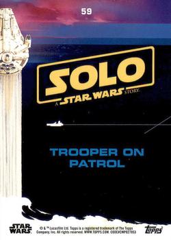 2018 Topps Solo: A Star Wars Story #59 Trooper on Patrol Back