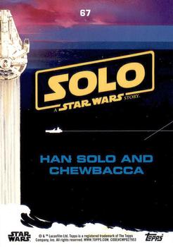 2018 Topps Solo: A Star Wars Story #67 Han Solo and Chewbacca Back
