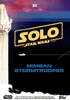 2018 Topps Solo: A Star Wars Story #82 Mimban Stormtrooper Back
