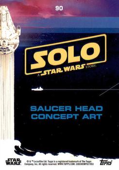 2018 Topps Solo: A Star Wars Story #90 Saucer Head Concept Art Back